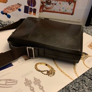 Louis Vuitton Bobby Glace Dark Coffee Brown Monogram Mat Leather Cross Body Bag